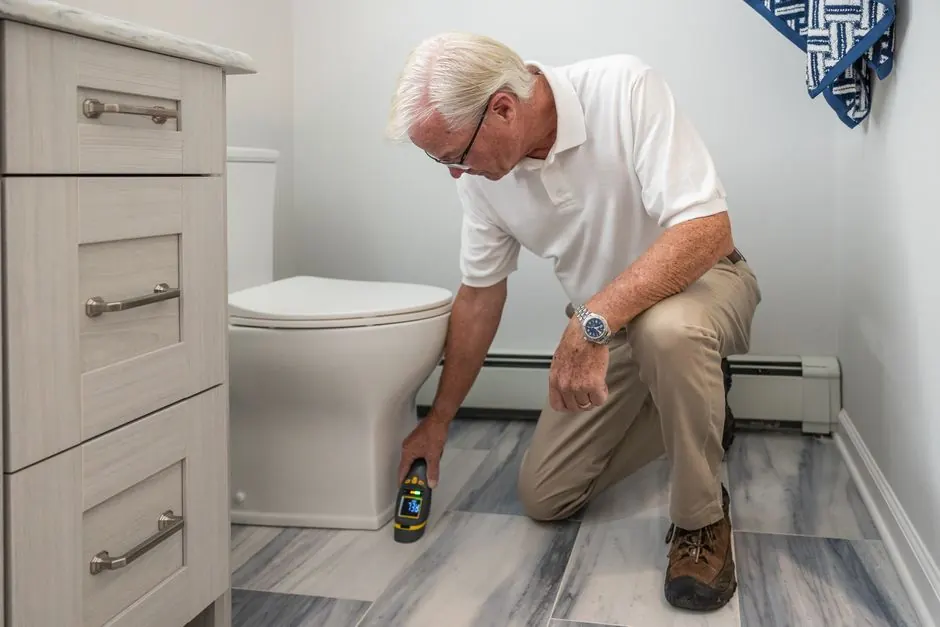 Slab leak detection and repair